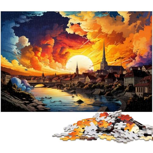 1000 teiliges Puzzle Farbillustration der Tschechischen Schweiz Puzzle für Erwachsene Papierpuzzle anspruchsvolles Spiel 1000 Teile (38 x 26 cm) von zouxangzz