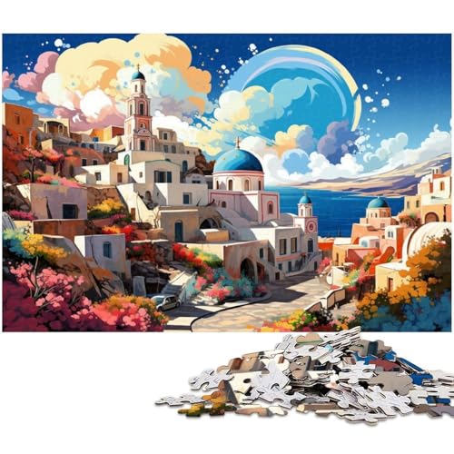 1000 teiliges Puzzle Farbillustration des griechischen Simos Puzzles für Kinder Papierpuzzle Lernspiele für Erwachsene 1000 Teile (38 x 26 cm) von zouxangzz