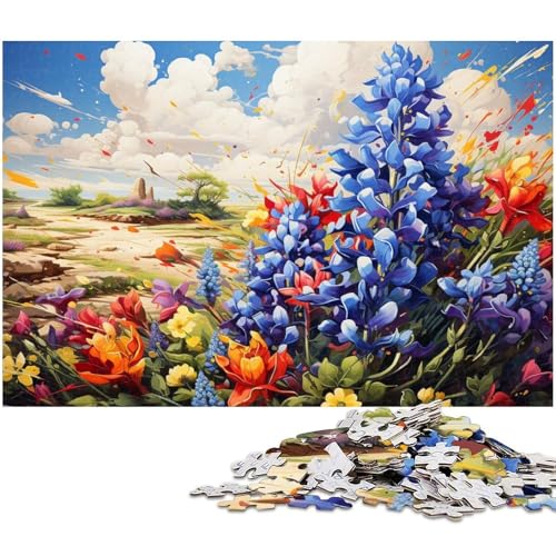 1000 teiliges Puzzle Farbillustration eines Kornblumen Puzzles für Erwachsene Papier Puzzle anspruchsvolles Spiel 1000 Teile (38 x 26 cm) von zouxangzz