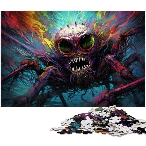 1000 teiliges Puzzle Farbspinnen Puzzle für Erwachsene Holzpuzzle Familiendekoration 1000 Stück (75 x 50 cm) von zouxangzz