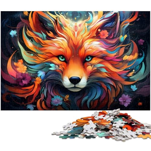 1000 teiliges Puzzle Farbzeichnung von Fuchs Puzzles Holzpuzzles Lernspiele Heimdekoration 1000 PCS (75 x 50 cm) von zouxangzz