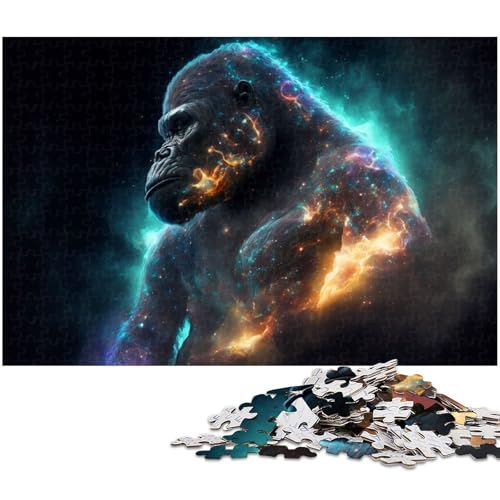 1000 teiliges Puzzle Gorilla Puzzle für Erwachsene Holzpuzzle anspruchsvolles Spiel (Größe 75 x 50 cm) von zouxangzz