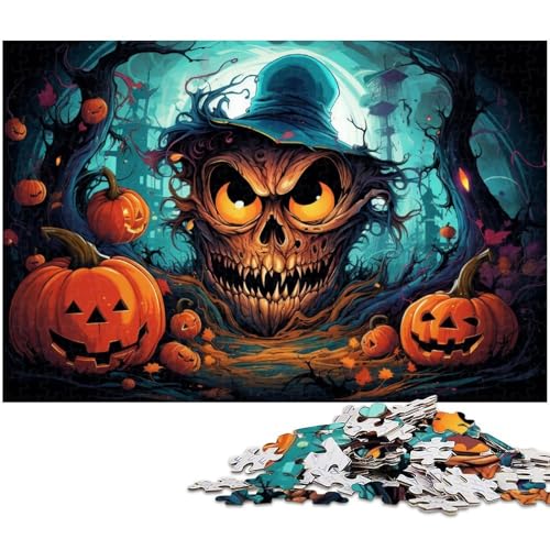 1000 teiliges Puzzle Halloween Fantasie Kürbis Puzzles für Erwachsene und Kinder Holzpuzzle tolles Geschenk für Erwachsene 1000 Teile (75 x 50 cm) von zouxangzz