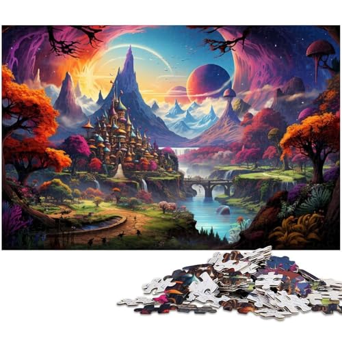 1000 teiliges Puzzle Hanamura farbenfrohe psychedelische Puzzles Holzpuzzles Lernspiele Heimdekoration 1000 Teile (75 x 50 cm) von zouxangzz