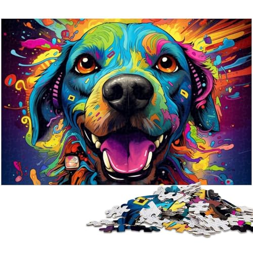 1000 teiliges Puzzle Hundepuzzle für Erwachsene Holzpuzzle Familiendekoration (Größe 75 x 50 cm) von zouxangzz