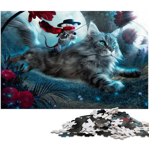 1000 teiliges Puzzle Katzen Puzzle für Erwachsene Papierpuzzle tolle Geschenke zu Weihnachten (Größe 38 x 26 cm) von zouxangzz
