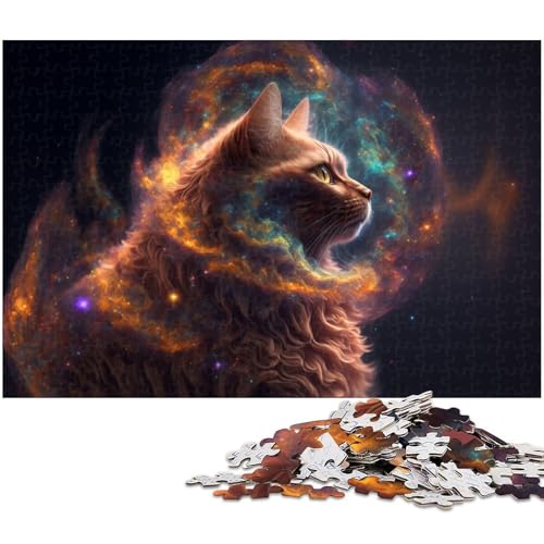 1000 teiliges Puzzle Katzen Puzzle für Kinder Holzpuzzle Lernspiele für Erwachsene (Größe 75 x 50 cm) von zouxangzz