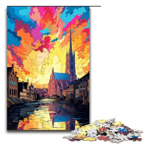 1000 teiliges Puzzle Lernspiele Bunte Psychedelia in Gent Puzzles für Erwachsene Holzpuzzle für Familienspaß und Spieleabend 75 x 50 cm 1000 teiliges Puzzle Lernspiele Bunte Psychedelia in Gent Puzzles für Erwachsene Holzpuzzle für Familienspaß und Spieleabend 75 x 50 cm von zouxangzz