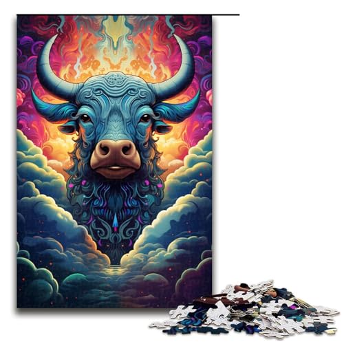 1000 teiliges Puzzle Lernspiele Bunte psychedelische Kuh aus The Future1 Puzzle für Erwachsene Holzpuzzle für Familienspaß und Spieleabend 75 x 50 cm 1000 teiliges Puzzle Lernspiele Bunte psychedelische Kuh aus The Future1 Puzzle für Erwachsene Holzpuzzle für Familienspaß und Spieleabend 75 x 50 cm von zouxangzz