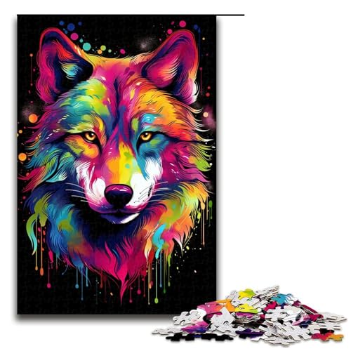 1000 teiliges Puzzle Lernspiele buntes Gekritzel Wolf Puzzle für Erwachsene Holzpuzzle für Familienspaß und Spieleabend 75 x 50 cm 1000 teiliges Puzzle Lernspiele buntes Gekritzel Wolf Puzzle für Erwachsene Holzpuzzle für Familienspaß und Spieleabend 75 x 50 cm von zouxangzz