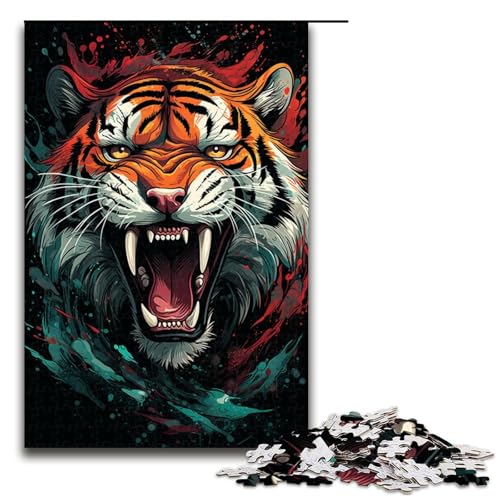 1000 teiliges Puzzle Lernspiele farbenfrohe Psychedelia of Elemental Red Tiger Puzzles für Erwachsene Holzpuzzle für Familienspaß und Spieleabend 75 x 50 cm 1000 teiliges Puzzle Lernspiele farbenfrohe Psychedelia of Elemental Red Tiger Puzzles für Erwachsene Holzpuzzle für Familienspaß und Spieleabend 75 x 50 cm von zouxangzz