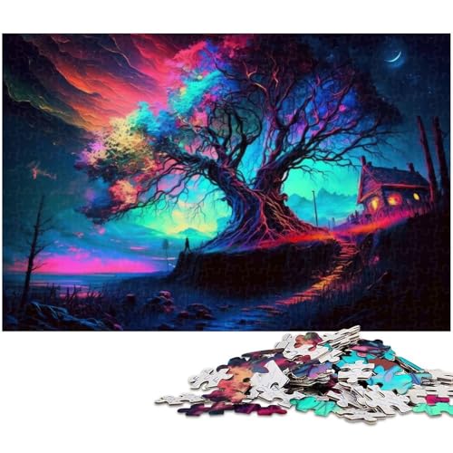 1000 teiliges Puzzle Magische Landschaft Puzzle für Erwachsene und Kinder Holzpuzzle tolles Geschenk für Erwachsene (Größe 75 x 50 cm) von zouxangzz