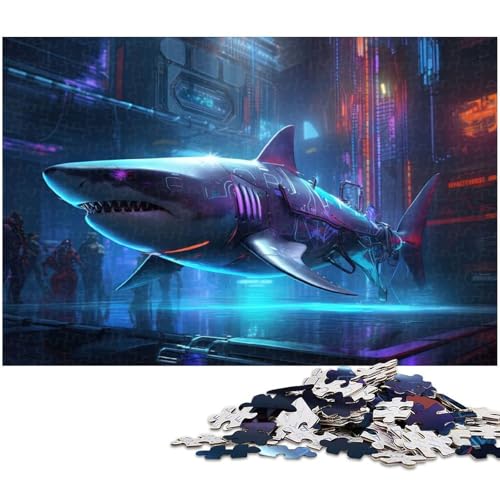 1000 teiliges Puzzle Neon Predator Papierpuzzle Lernspiele Heimdekoration (Größe 38 x 26 cm) von zouxangzz