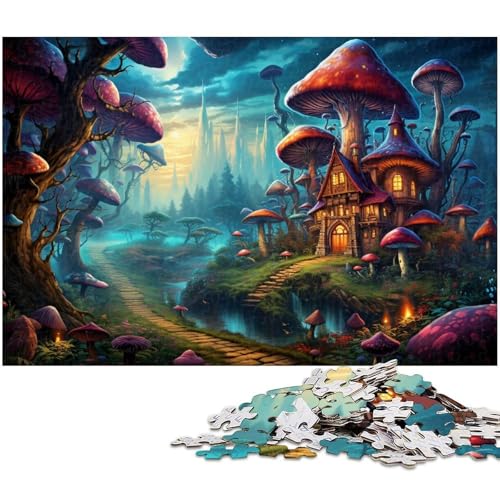1000 teiliges Puzzle Pilzwelt für Erwachsene Holzpuzzle Familiendekoration 1000 Teile (75 x 50 cm) von zouxangzz