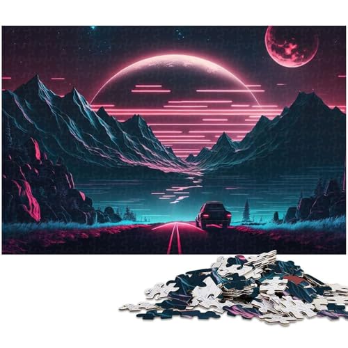 1000 teiliges Puzzle Racing Into The Future Puzzle für Erwachsene Holzpuzzle für Sommerliebhaber (Größe 75 x 50 cm) von zouxangzz