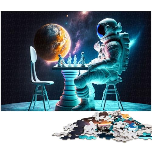 1000 teiliges Puzzle Schachuniversum Puzzle für Erwachsene Holzpuzzle anspruchsvolles Spiel (Größe 75 x 50 cm) von zouxangzz