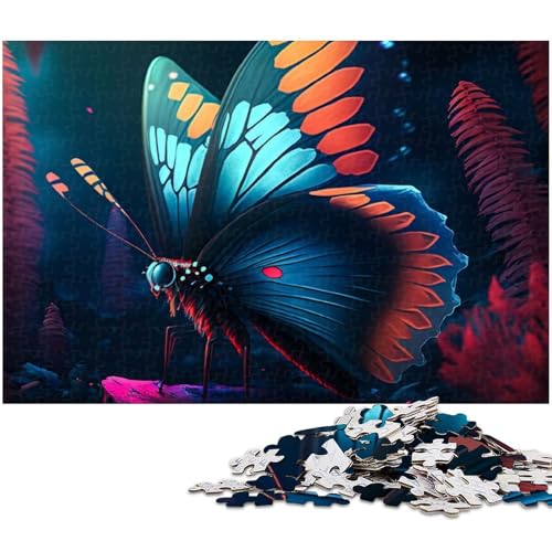1000 teiliges Puzzle Schmetterlingspuzzle für Erwachsene Papierpuzzle Familiendekoration (Größe 38 x 26 cm) von zouxangzz