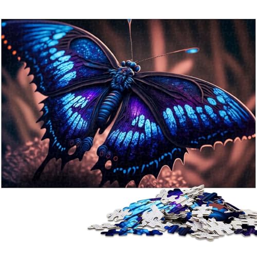 1000 teiliges Puzzle Schmetterlingspuzzle für Erwachsene Papierpuzzle Familiendekoration (Größe 38 x 26 cm) von zouxangzz