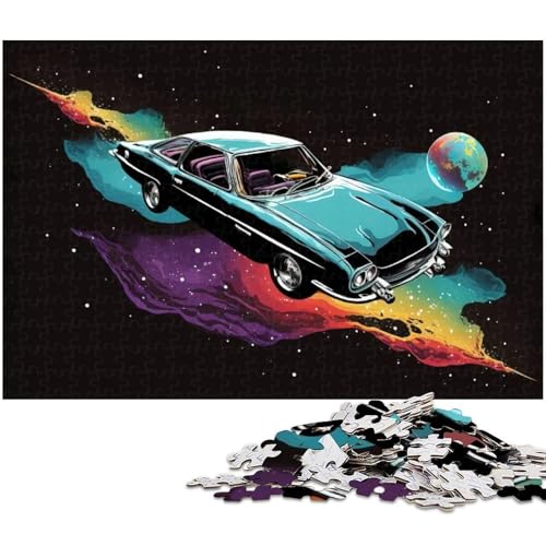 1000 teiliges Puzzle Sportwagen Puzzle für Kinder Holzpuzzle Lernspiele für Erwachsene (Größe 75 x 50 cm) von zouxangzz