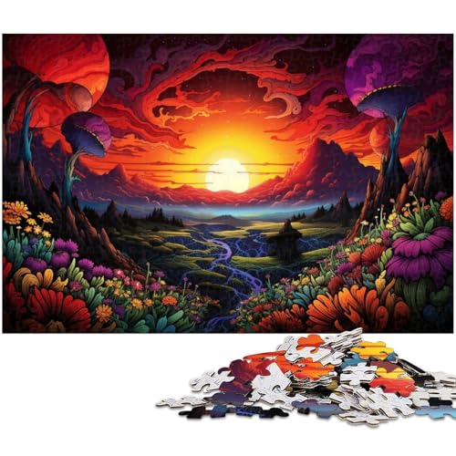 1000 teiliges Puzzle Sunset Tour Holzpuzzle Lernspiele Heimdekoration 1000 Teile (75 x 50 cm) von zouxangzz