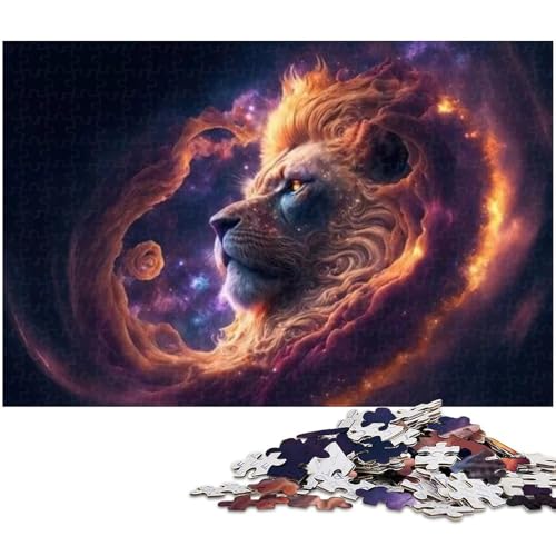 1000 teiliges Puzzle Tier Löwe Puzzle für Erwachsene und Kinder Holzpuzzle tolles Geschenk für Erwachsene 1000 PCS (75 x 50 cm) von zouxangzz