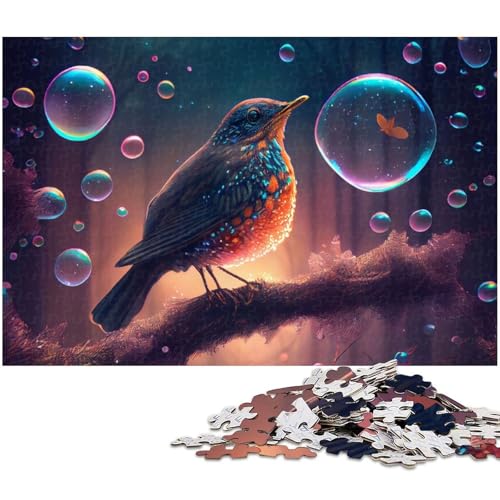 1000 teiliges Puzzle Tier Spatz Puzzle für Erwachsene Holzpuzzle für Sommerliebhaber 1000 Teile (75 x 50 cm) von zouxangzz