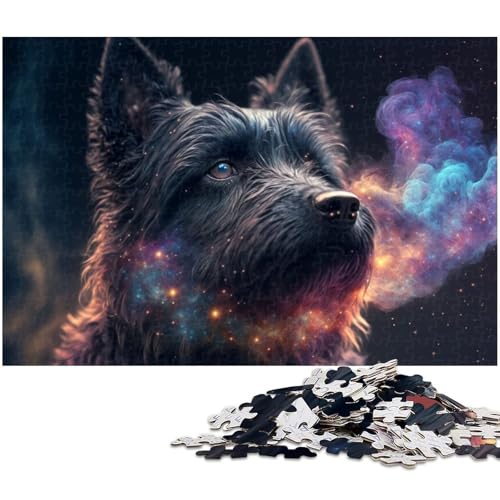 1000 teiliges Puzzle Tier Terrier Puzzle für Erwachsene Holzpuzzle Familiendekoration (Größe 75 x 50 cm) von zouxangzz