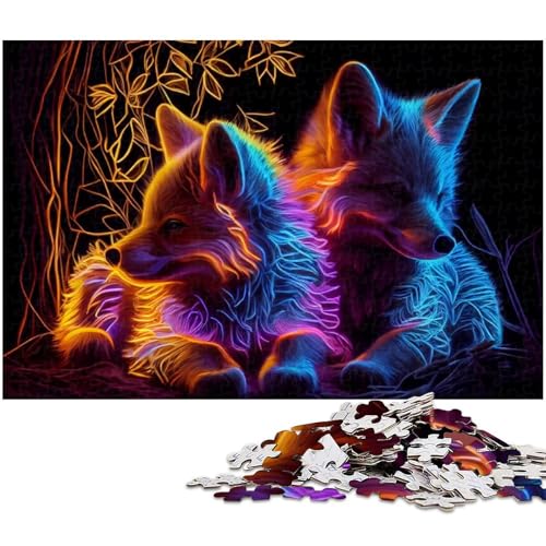 1000 teiliges Puzzle Tier Wolf Puzzle für Erwachsene und Kinder Holzpuzzle tolles Geschenk für Erwachsene 1000 PCS (75 x 50 cm) von zouxangzz