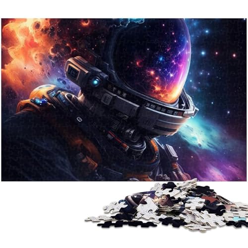 1000 teiliges Puzzle Weltraum Astronauten Puzzle für Kinder Holzpuzzle Lernspiele für Erwachsene (Größe 75 x 50 cm) von zouxangzz