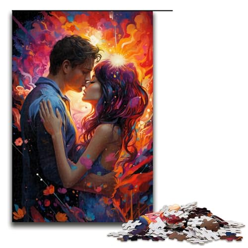 1000 teiliges Puzzle buntes Gemälde Paar Puzzle Holzpuzzle Lernspiele Heimdekoration 75 x 50 cm 1000 teiliges Puzzle buntes Gemälde Paar Puzzle Holzpuzzle Lernspiele Heimdekoration 75 x 50 cm von zouxangzz