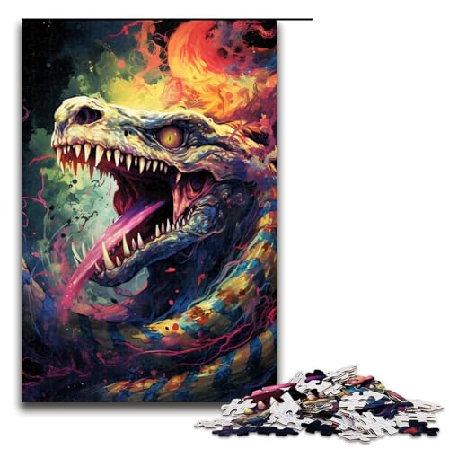 1000 teiliges Puzzle buntes Giftschlangen Puzzle Holzpuzzle Lernspiele Heimdekoration 75 x 50 cm 1000 teiliges Puzzle buntes Giftschlangen Puzzle Holzpuzzle Lernspiele Heimdekoration 75 x 50 cm von zouxangzz