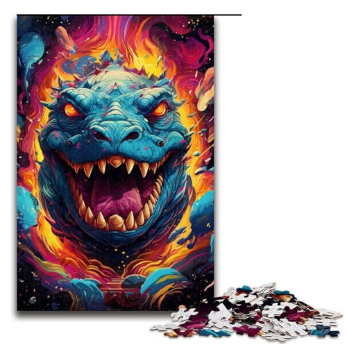 1000 teiliges Puzzle buntes Nilpferd Puzzle Holzpuzzle Lernspiele Heimdekoration 75 x 50 cm 1000 teiliges Puzzle buntes Nilpferd Puzzle Holzpuzzle Lernspiele Heimdekoration 75 x 50 cm von zouxangzz