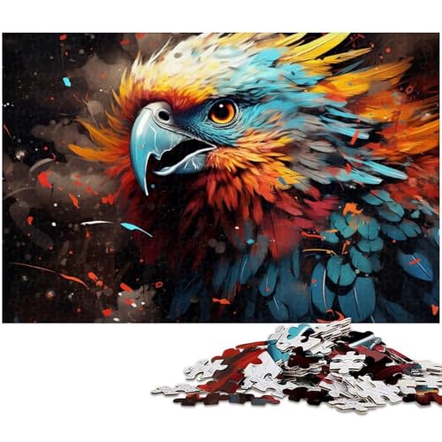 1000 teiliges Puzzle buntes Papageien Malpuzzle für Erwachsene Papierpuzzle für Sommerliebhaber 1000 Teile (38 x 26 cm) von zouxangzz