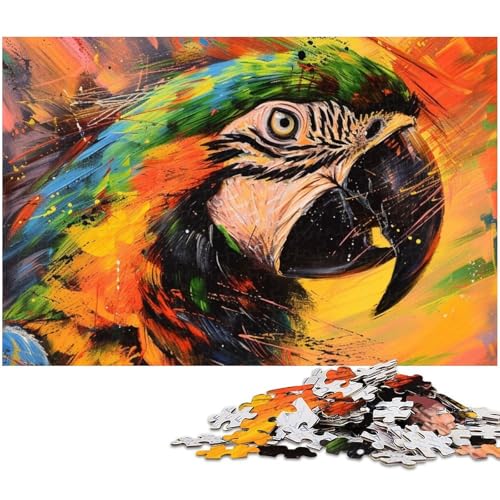 1000 teiliges Puzzle buntes Papageien Puzzle für Erwachsene Holzpuzzle anspruchsvolles Spiel (Größe 75 x 50 cm) von zouxangzz