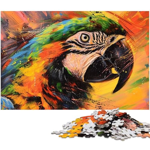 1000 teiliges Puzzle buntes Papageien Puzzle für Erwachsene Papierpuzzle Familiendekoration (Größe 38 x 26 cm) von zouxangzz