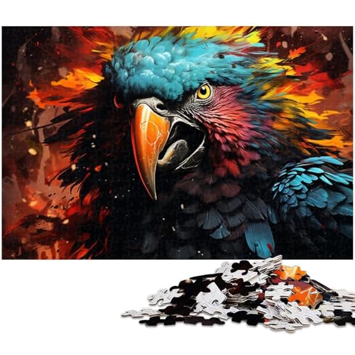 1000 teiliges Puzzle buntes Papageien Puzzle für Erwachsene Papierpuzzle für Sommerliebhaber 1000 Teile (38 x 26 cm) von zouxangzz