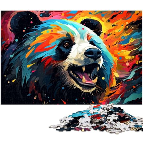 1000 teiliges Puzzle buntes Tierpanda Puzzle für Erwachsene Holzpuzzle anspruchsvolles Spiel 1000 Teile (75 x 50 cm) von zouxangzz