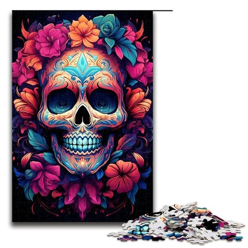 1000 teiliges Puzzle farbenfroh psychedelisch Fantasie Totenkopf Holzpuzzle Lernspiele Heimdekoration 75 x 50 cm 1000 teiliges Puzzle farbenfroh psychedelisch Fantasie Totenkopf Holzpuzzle Lernspiele Heimdekoration 75 x 50 cm von zouxangzz