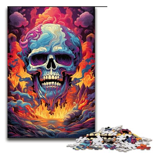 1000 teiliges Puzzle farbenfroh psychedelisch Fantasie Totenkopf Holzpuzzle Lernspiele Heimdekoration 75 x 50 cm 1000 teiliges Puzzle farbenfroh psychedelisch Fantasie Totenkopf Holzpuzzle Lernspiele Heimdekoration 75 x 50 cm von zouxangzz
