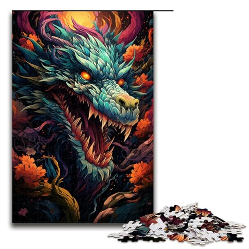 1000 teiliges Puzzle farbenfroh psychedelisch asiatischer Drache Holzpuzzle Lernspiele Heimdekoration 75 x 50 cm 1000 teiliges Puzzle farbenfroh psychedelisch asiatischer Drache Holzpuzzle Lernspiele Heimdekoration 75 x 50 cm von zouxangzz