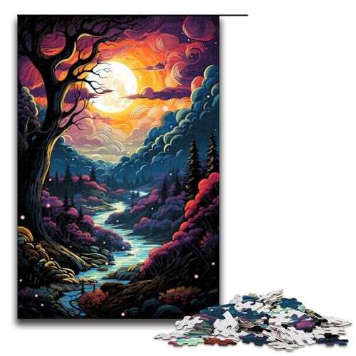 1000 teiliges Puzzle farbenfrohe Fantasielandschaft Holzpuzzle Lernspiele Heimdekoration 75 x 50 cm 1000 teiliges Puzzle farbenfrohe Fantasielandschaft Holzpuzzle Lernspiele Heimdekoration 75 x 50 cm von zouxangzz
