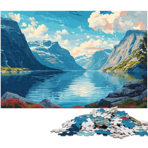 1000 teiliges Puzzle farbenfrohe Kunst Landschaftsmalerei Puzzle für Erwachsene Holzpuzzle für Sommerliebhaber 1000 PCS (75 x 50 cm) von zouxangzz