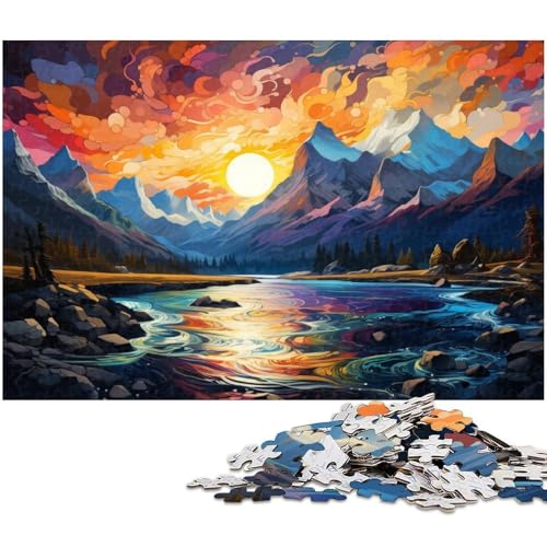 1000 teiliges Puzzle farbenfrohe Kunst Landschaftsmalerei Puzzle für Erwachsene Papierpuzzle für Sommerliebhaber 1000 PCS (38 x 26 cm) von zouxangzz