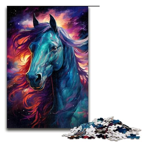 1000 teiliges Puzzle farbenfrohe Psychedelia des Sternenhimmel Pferdes Puzzle für Erwachsene und Kinder Holzpuzzle pädagogisches Spielzeug zum Stressabbau 75 x 50 cm 1000 teiliges Puzzle farbenfrohe Psychedelia des Sternenhimmel Pferdes Puzzle für Erwachsene und Kinder Holzpuzzle pädagogisches Spielzeug zum Stressabbau 75 x 50 cm von zouxangzz