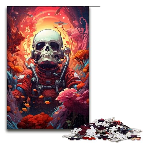 1000 teiliges Puzzle farbenfrohe Psychedelia mit Skelett Astronauten Holzpuzzle Lernspiele Heimdekoration 75 x 50 cm 1000 teiliges Puzzle farbenfrohe Psychedelia mit Skelett Astronauten Holzpuzzle Lernspiele Heimdekoration 75 x 50 cm von zouxangzz