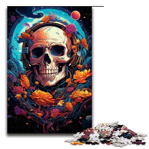 1000 teiliges Puzzle farbenfrohe Psychedelia mit Skelett Astronauten Puzzle für Erwachsene Holzpuzzle Familienspiel 75 x 50 cm 1000 teiliges Puzzle farbenfrohe Psychedelia mit Skelett Astronauten Puzzle für Erwachsene Holzpuzzle Familienspiel 75 x 50 cm von zouxangzz