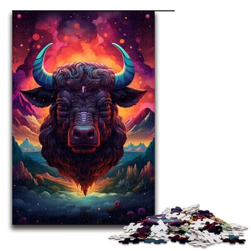 1000 teiliges Puzzle farbenfrohe psychedelische Kuh aus der Zukunft Holzpuzzle Lernspiele Heimdekoration 75 x 50 cm 1000 teiliges Puzzle farbenfrohe psychedelische Kuh aus der Zukunft Holzpuzzle Lernspiele Heimdekoration 75 x 50 cm von zouxangzz