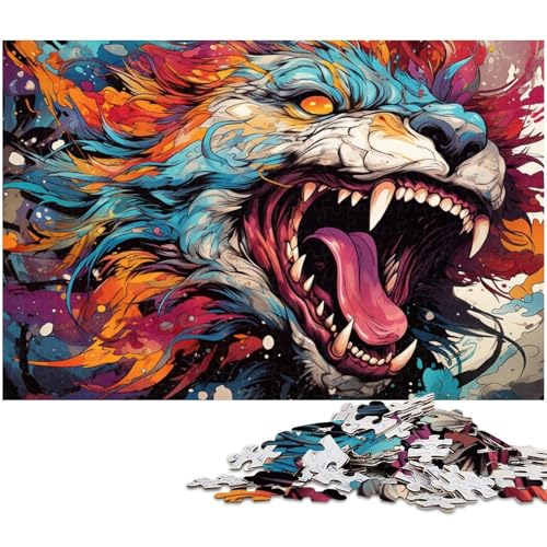 1000 teiliges Puzzle farbenfrohe psychedelische Kunst Puzzles Papierpuzzles Lernspiele Heimdekoration 1000 Teile (38 x 26 cm) von zouxangzz