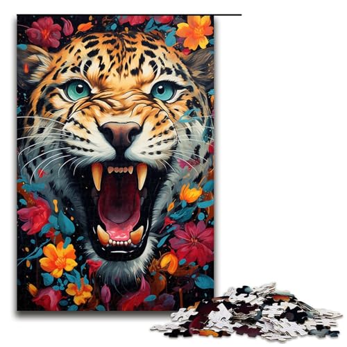 1000 teiliges Puzzle farbenfrohe psychedelische Leopardenfarbe Holzpuzzle für Erwachsene und Kinder pädagogisches Spielzeug zum Stressabbau 75 x 50 cm 1000 teiliges Puzzle farbenfrohe psychedelische Leopardenfarbe Holzpuzzle für Erwachsene und Kinder pädagogisches Spielzeug zum Stressabbau 75 x 50 cm von zouxangzz