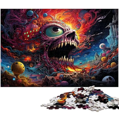 1000 teiliges Puzzle farbenfrohe psychedelische Monster der Welt Puzzle für Erwachsene Papierpuzzle anspruchsvolles Spiel 1000 Teile (38 x 26 cm) von zouxangzz